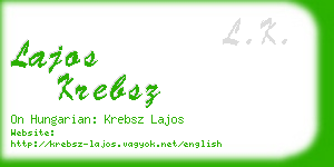 lajos krebsz business card